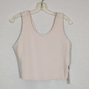 NWT Kyodan Womens Crystal Gray Tank Top W/ Back V Neck Line & Side Insert Sz XL